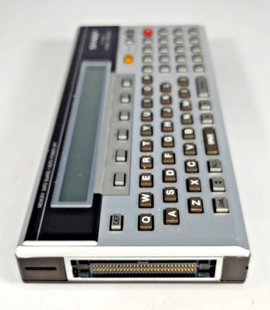 Sharp PC1500A Pocket Computer w/ CE150 Printer/Cassette Interface Turns On CASE