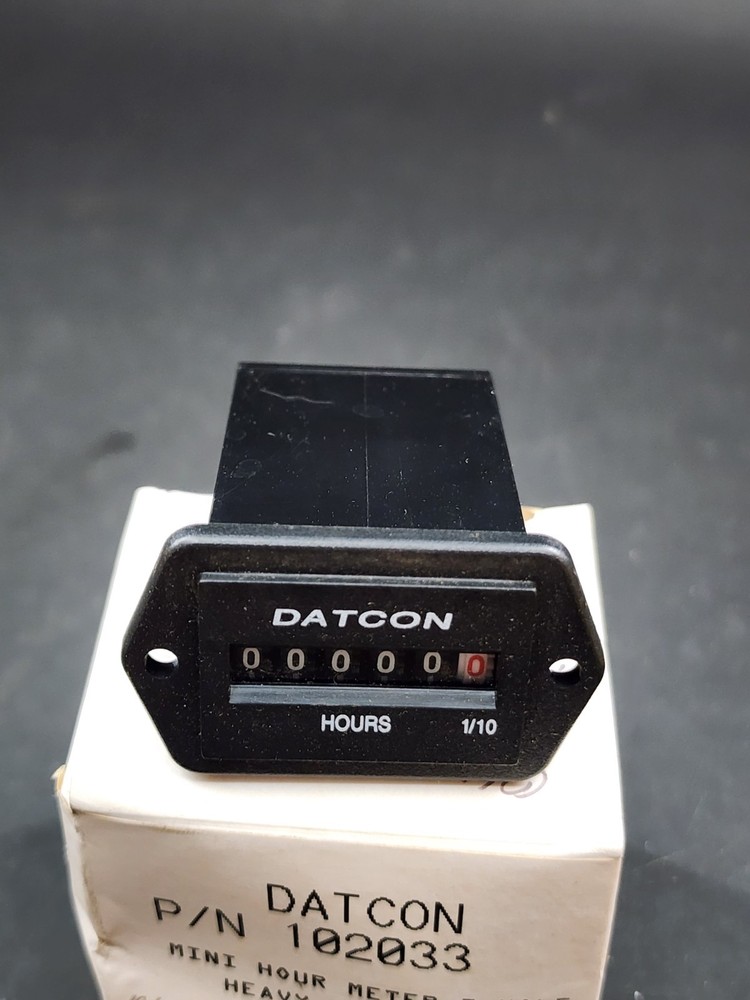 102033 Datcon Mini Rectangular Hobbs Engine Hour Meter (12/24 VDC)