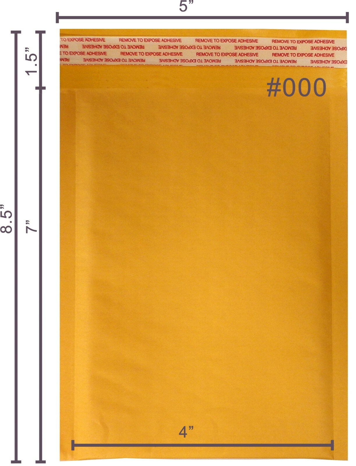 Polycyber 500 pcs #000 Kraft Bubble Envelopes Mailers (Inner 4x7)