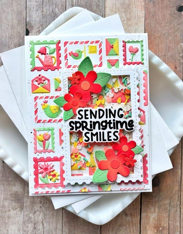 Pre-Order Taylored Expressions 3D Embossing Folder TEEF107 Postmarked Springtime
