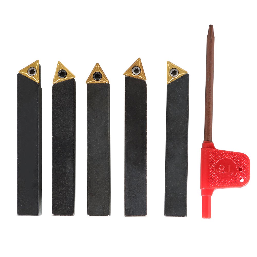 3/8" Indexable Carbide Insert Turning Tooling Bit Holder Set For Lathe US 5Pcs