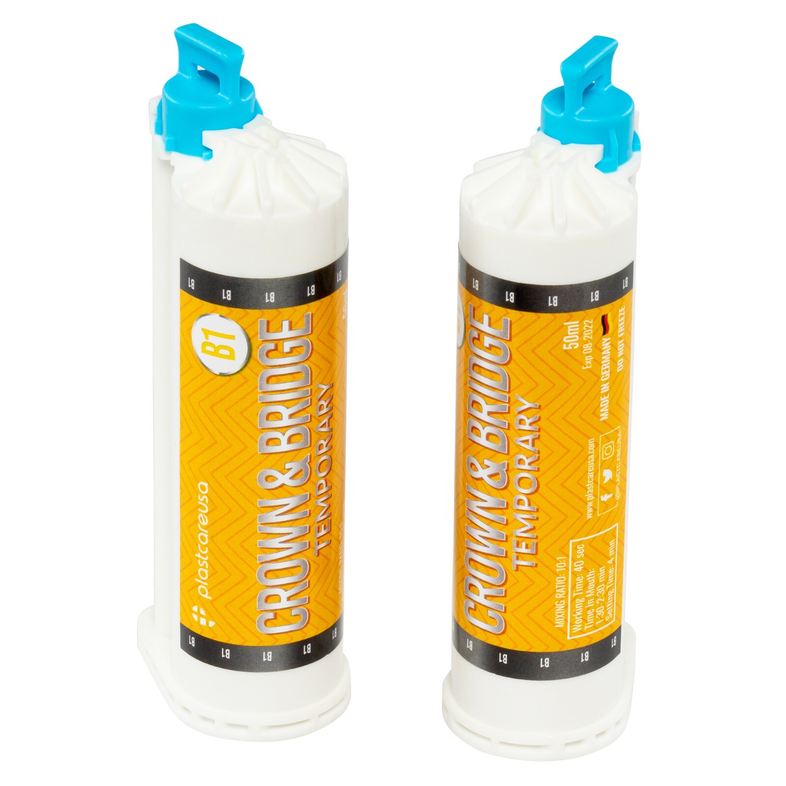 Temporary Crown Bridge Material + 10 Mixing Tips 10:1 All Shades Temp C&B 76g