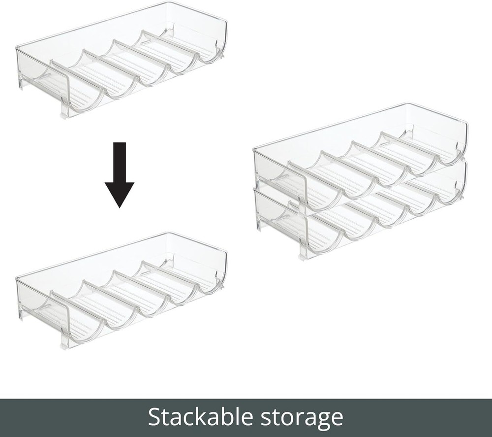Freestanding Wine Rack Organizer - Stackable - 5 Bottles Per Piece, 2-Pack