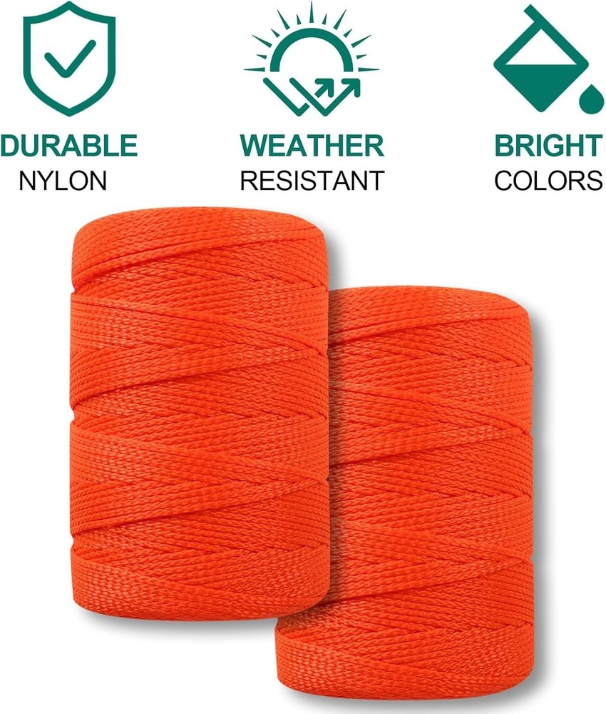 Mason Line #18 500 Ft Length Orange String Line Mason Line String Construction