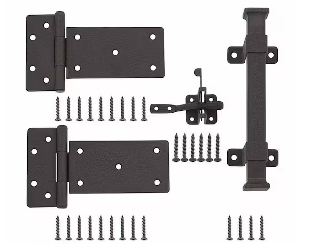Everbilt 60234 Black Rust Defender Gate Hinge & Pull Set Steel New Open Box