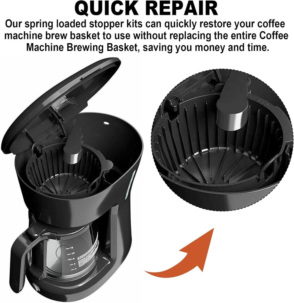 Coffee Machine Brewing Basket Bottom spring loaded stopper kits Fits for Mr....