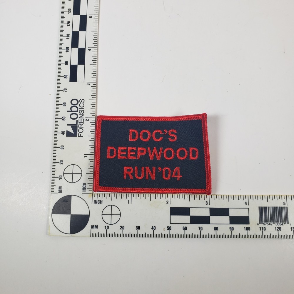 Doc's Deepwood Run 2004 Red Black Ohio Charitable Motorcycle Run Patch 3x2