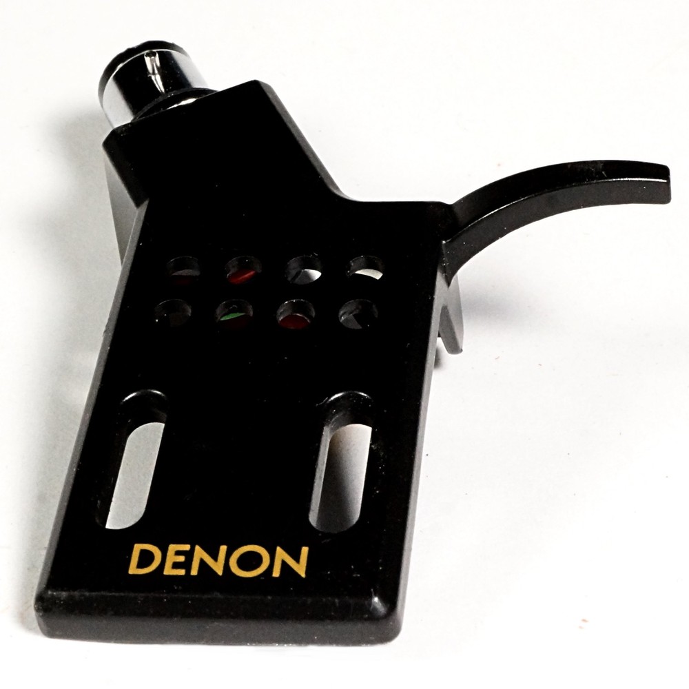 Original DENON Angle Headshell for Straight Tonearm Turntable w/ Cables