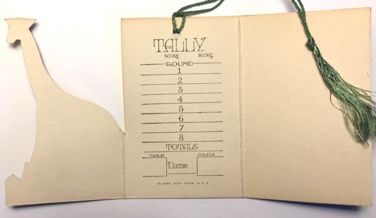 Unused Vintage 4 Golden Mane Lions and 4 Golden Giraffes Bridge Tallys Clark