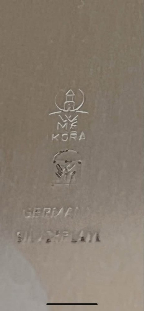 WMF-IKORA SILVER PLATE OVAL SERVING TRAY BRUSHED FINISH GERMANY