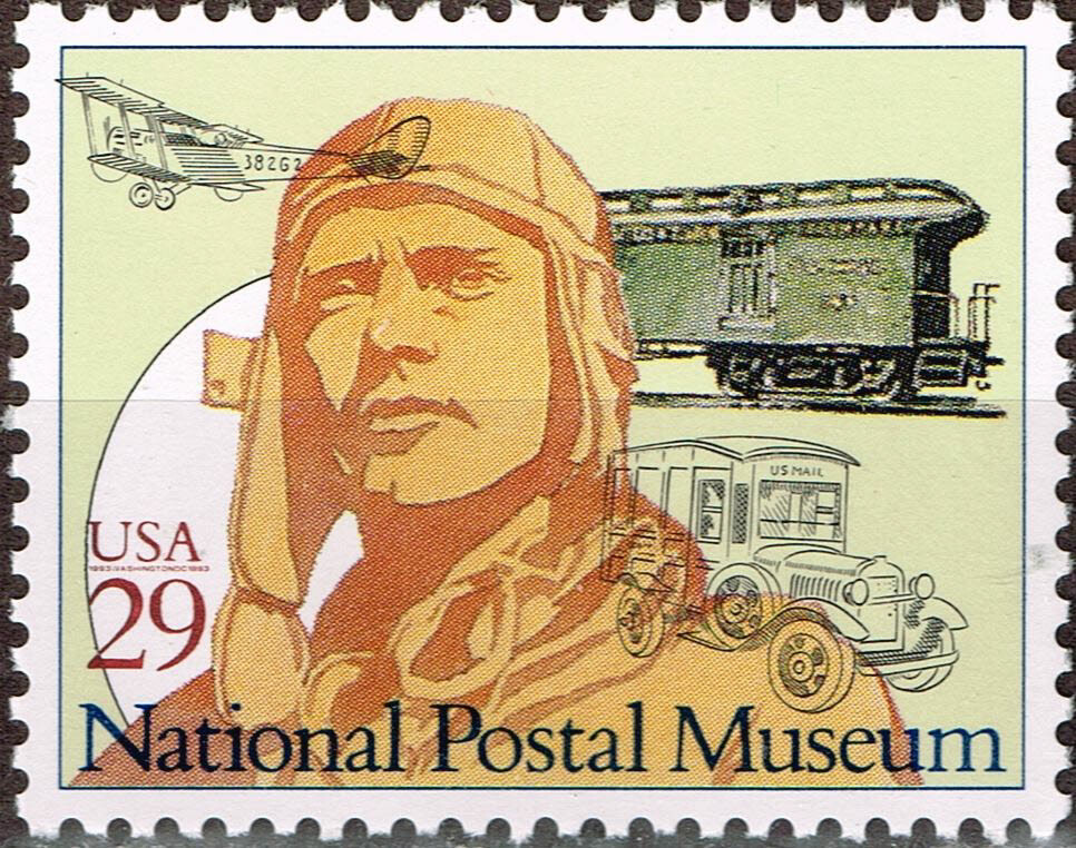 US Transportation Aviation Pilot Train stamp 1993 MNH