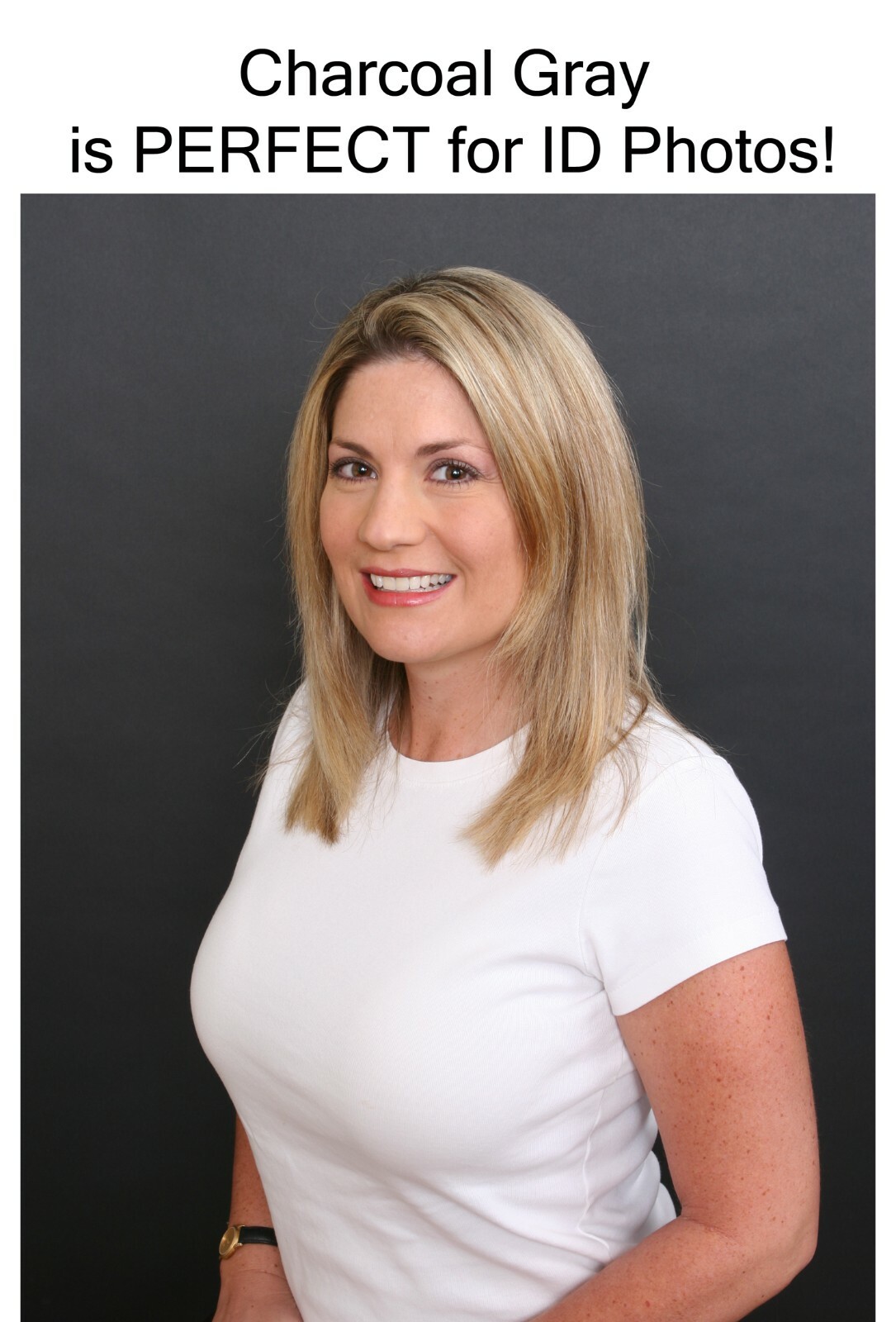 WHITE 2.5'X5' Wall/Ceiling Mounted Rollup Background System ID Photos Headshots