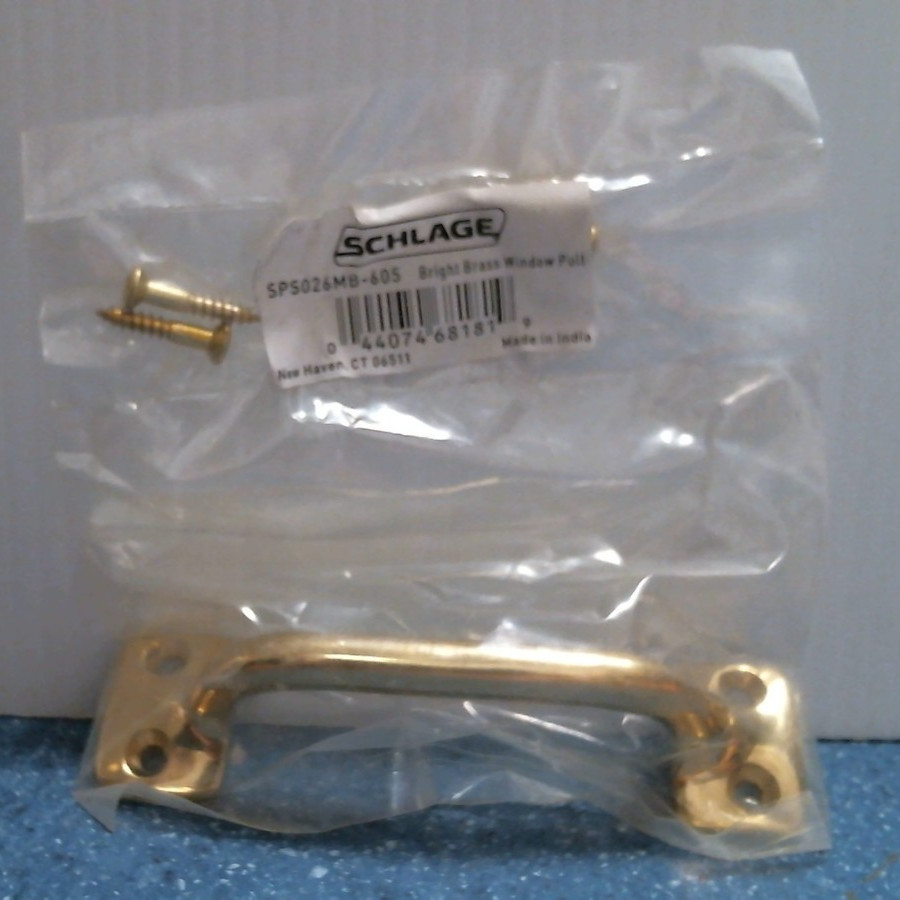 Schlage Bright Brass Window Pull  (SPS026MB-605)  FS