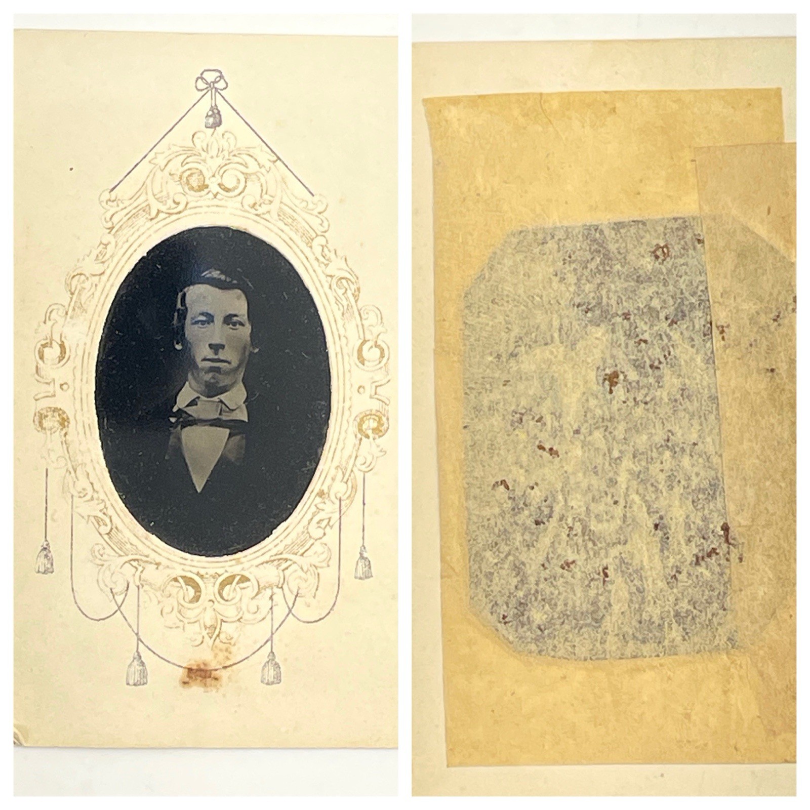 7 Antique Tintype Photographs Civil War Era Portrait Lot Baby Vermont Studio