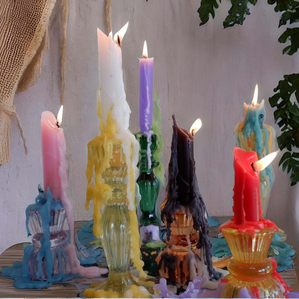 Candlestock Hippie Drippy Drip Candles - 22 Pack
