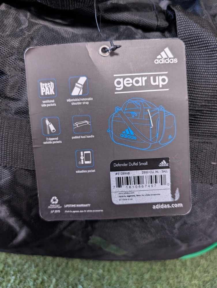 adidas Defender Duffel Bag Small - Black/Green