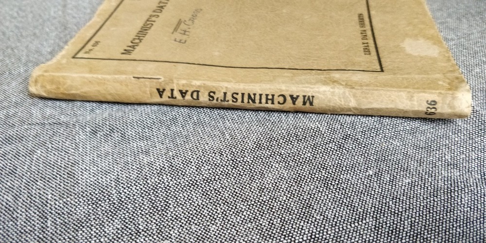 1959 Lefax Machinist Data Sheets VTG Concise and Comprehensive Data