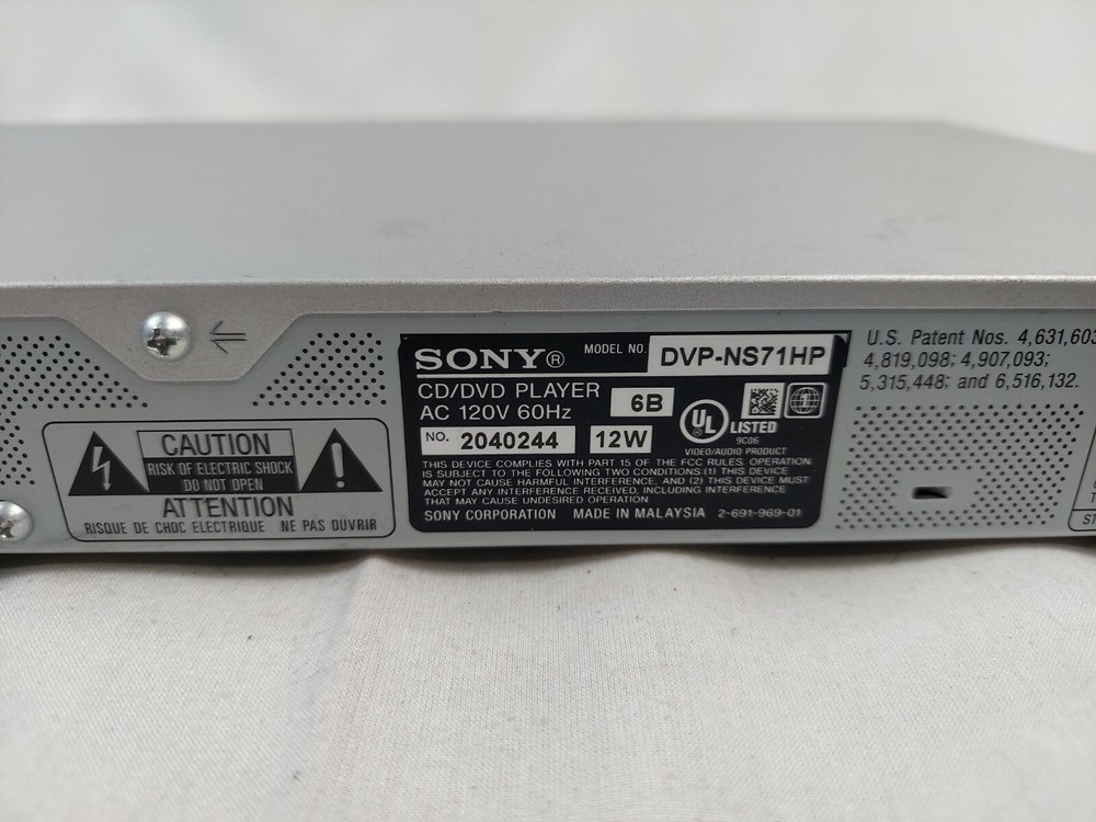 SONY DVP-NS71HP CD/DVD PLAYER HDMI EB-4525