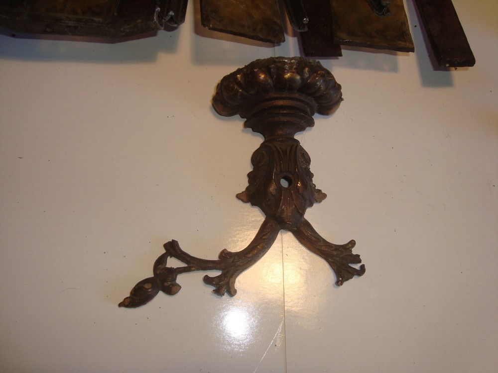 Antique Victorian Brass Wall Sconce Needs Work