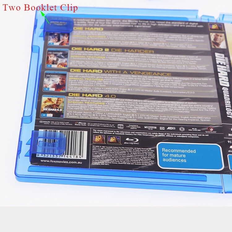 2pcs Blue Double Discs Case Game Cover Replacement Case For Playstation 4 PS4