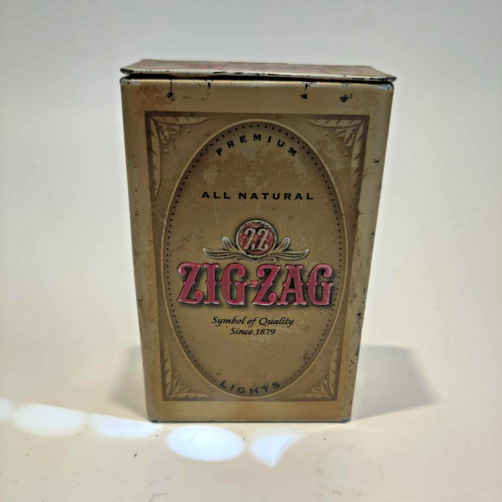 Zig Zag Red Gold Metal Cigarette Case Holder