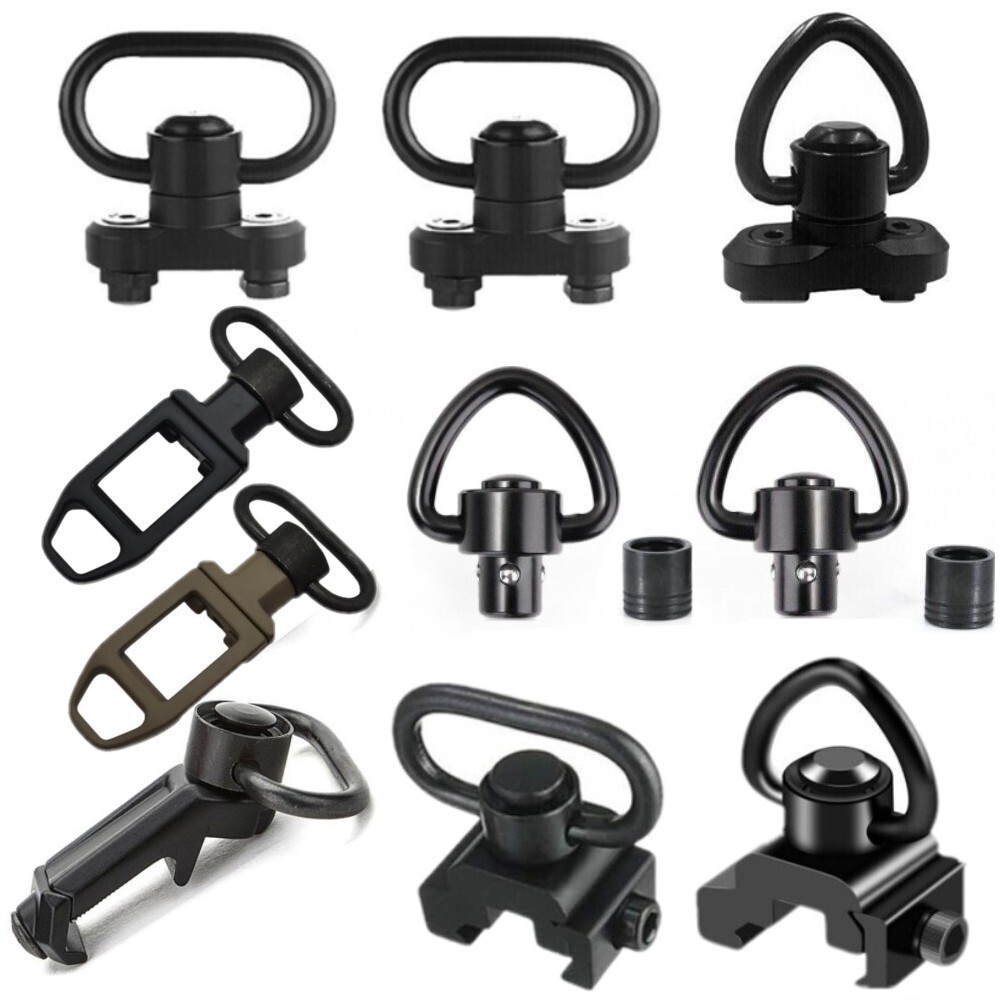 2Pack QD Sling Swivels Adapter MLOK Quick Release Push Button QD Sling Mount