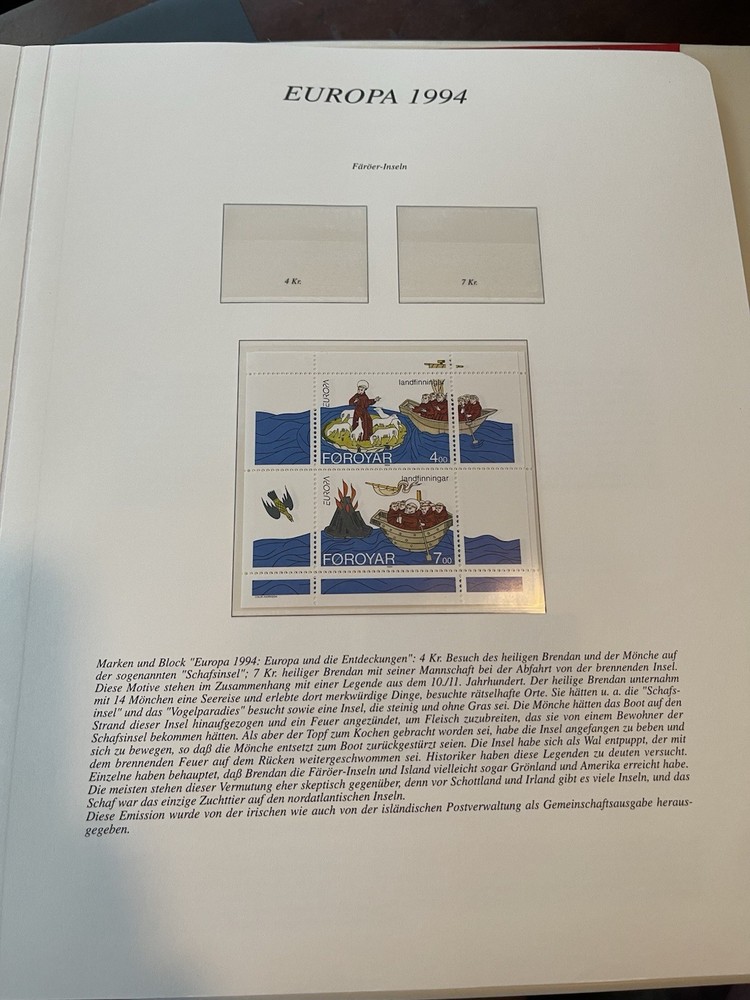 Stamp Album Europa Briefmarken Hingeless 93-95 Sieger-Verlag w/ stamps + sheets