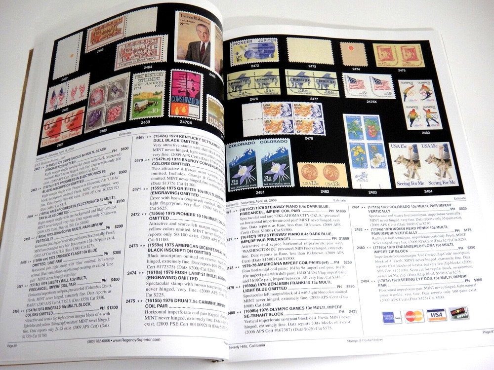 Regency Superior Stamp Auction Catalog 2009 Zeppelin Sets Errors Confederate