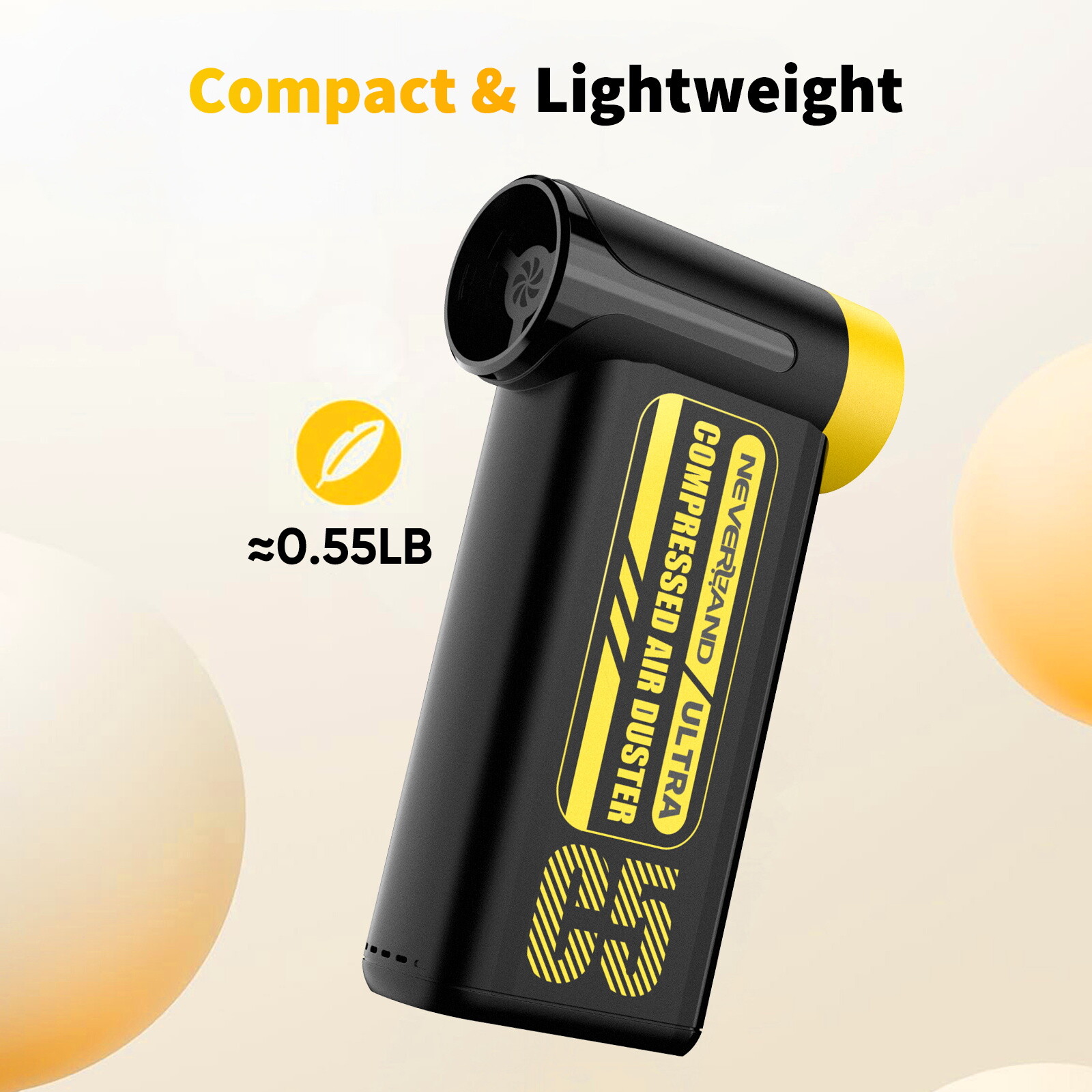 300,000 RPM Compressed Air Duster Rechargeable Electric Air Blower with 8 Speed