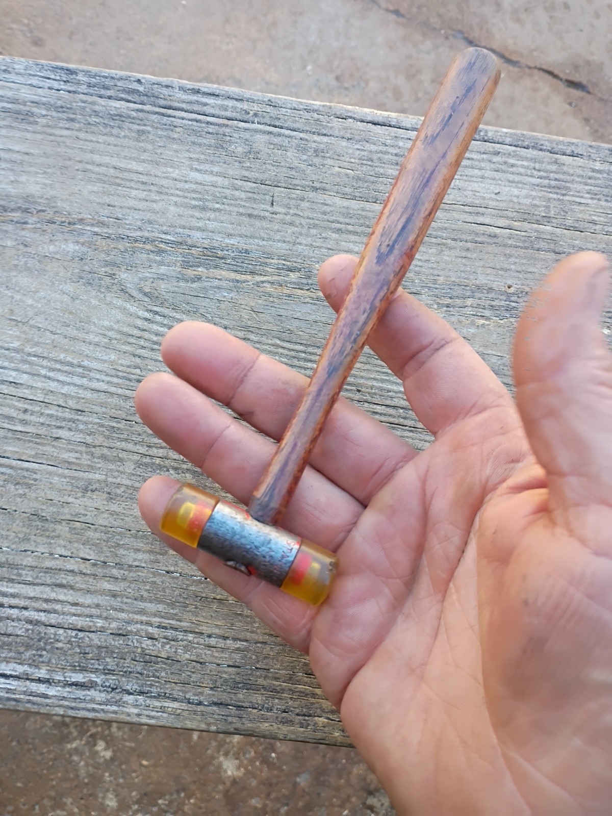 Vintage Stanley No. 592 Small Soft Face Hammer Mallet USA Wood Handle 8 inches