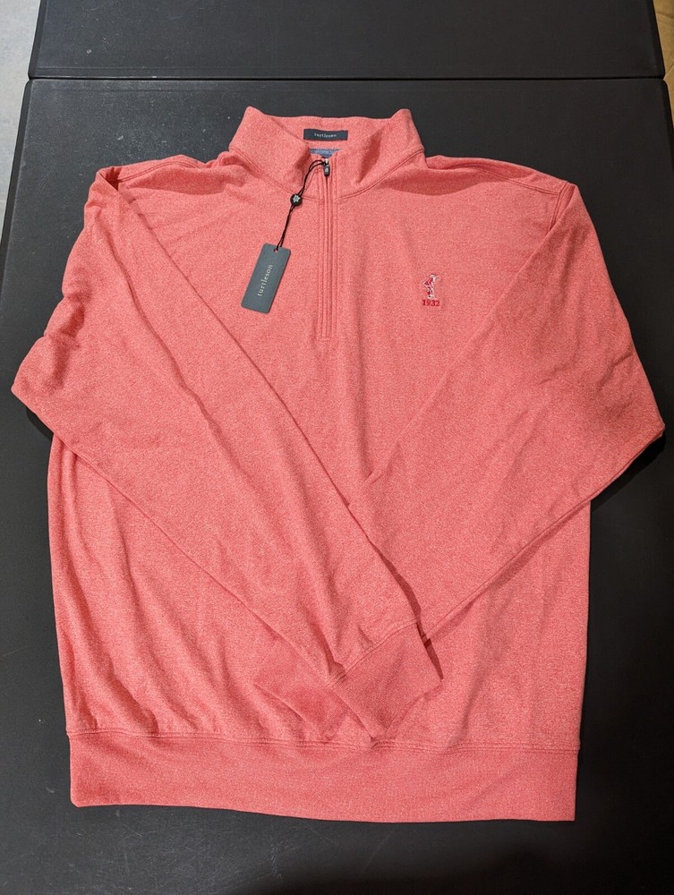 NWT MEN'S TURTLESON PULLOVER, SIZE: M, COLOR: RED HEATHER (M1)