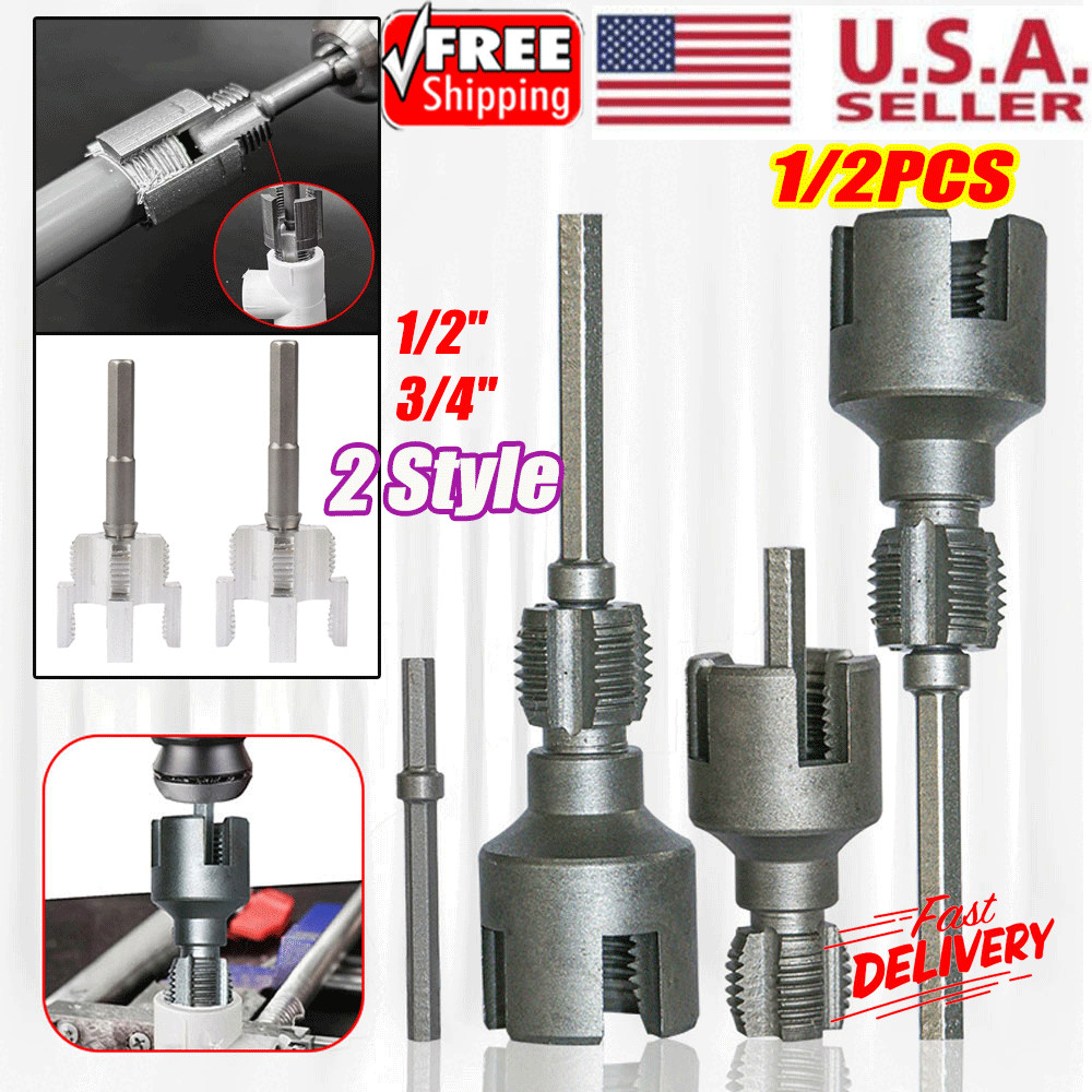 Pipe Thread Cutting Tool, Electric Drill Compatible Pvc Pipe Threader Kit US