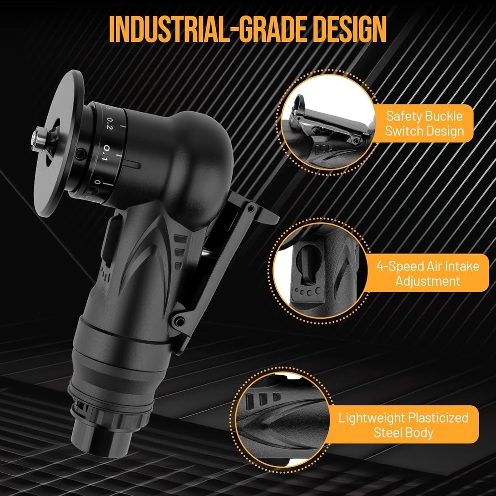 Professional Pneumatic Chamfering Tool with 12 Blades for Precise Edge Finishing