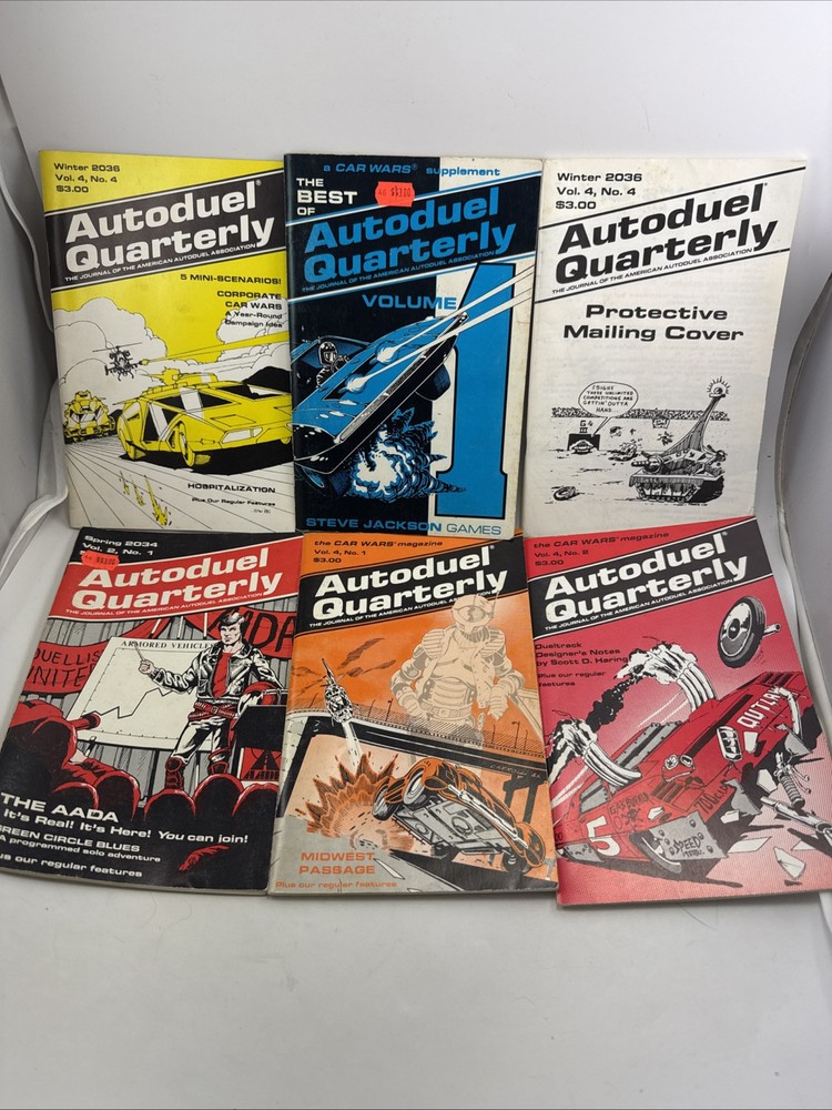Autoduel Quarterly - 6 ISSUES - See Description for Details - VG Condition