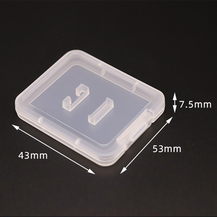 5pcs Portable Clear Micro SD Card Holder Plastic Memory Card Case Mini Box