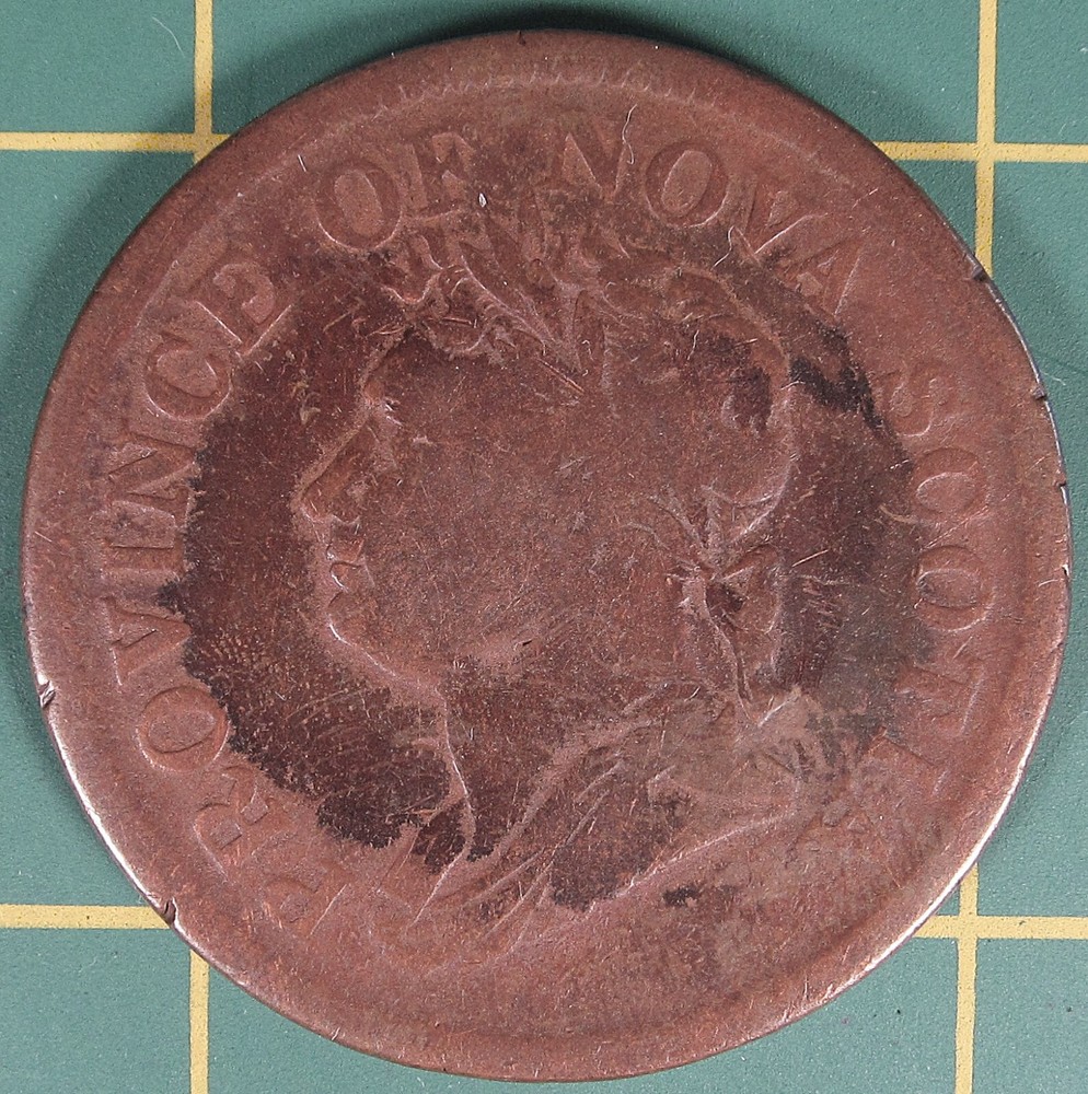 1832 Nova Scotia one penny token, NS-2B1