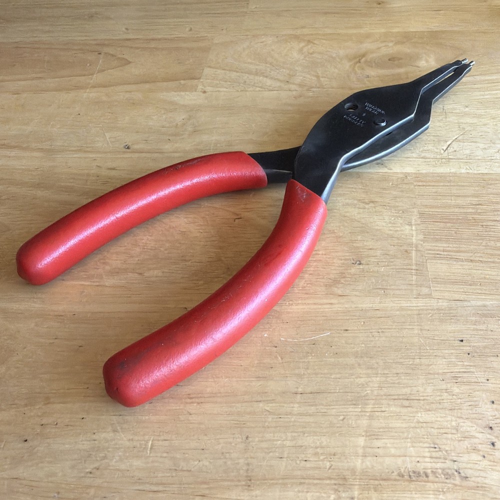 Snap On 9" Internal External Retaining Snap Ring Pliers Red Convertible SRPC9000