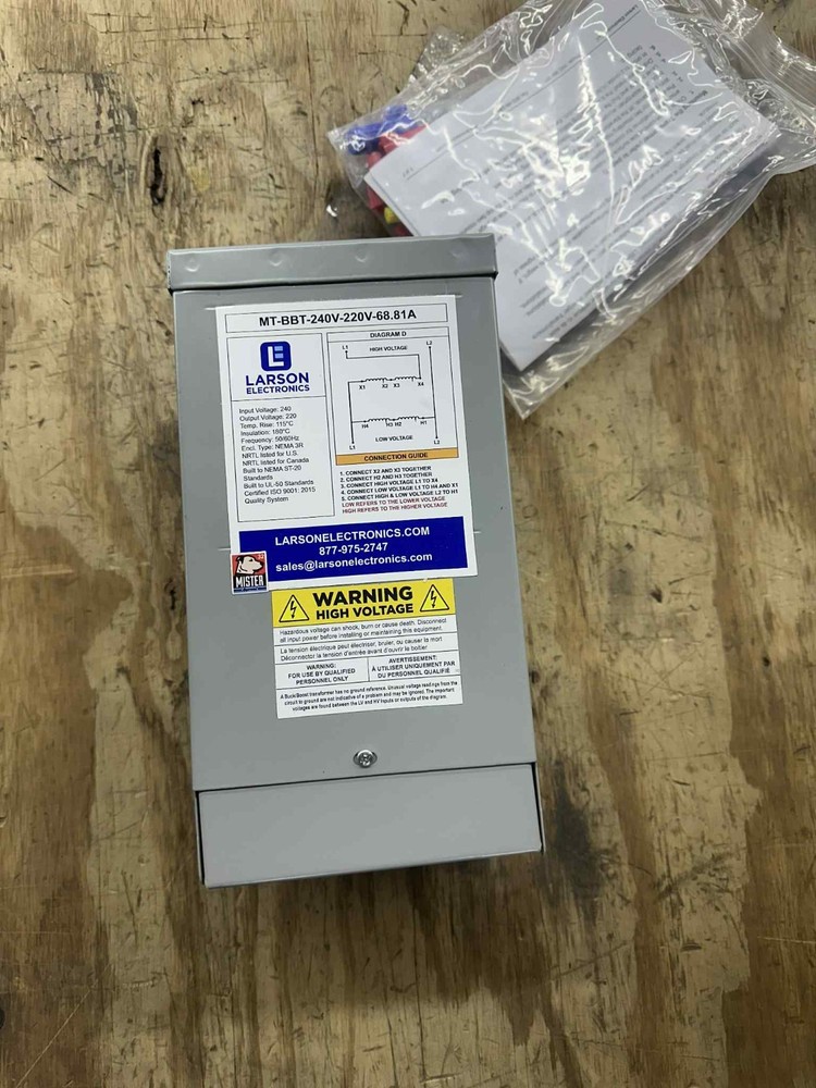 Larson Transformer MT-BBT-240V-220V-68.81A
