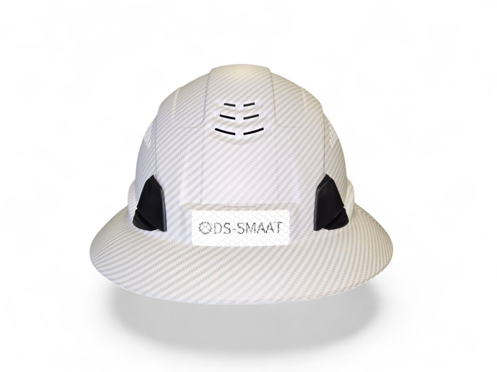 Hydro Dipped Full Brim Hard Hat White