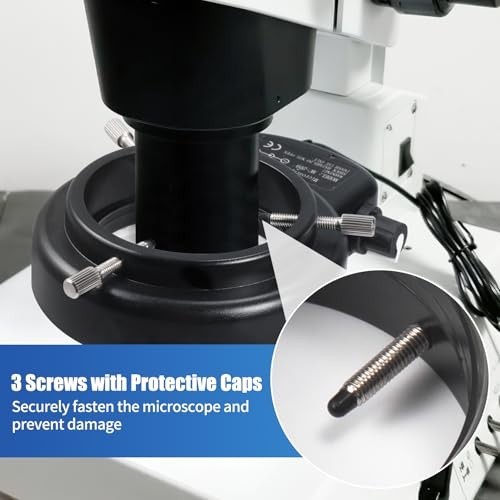 144 LED Ring Microscope Light - Adjustable Illuminator for Lab, Stereo, Camera &