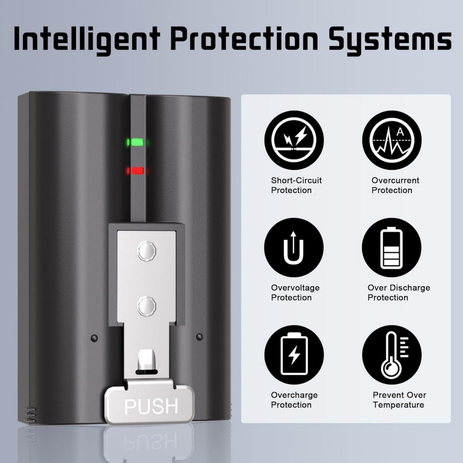2 Pack 7200mAh Rechargeable Battery and Charger Station for Ring Doorbell 2/3/4