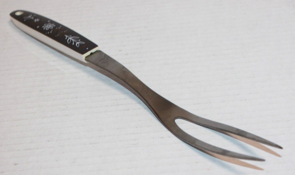 Vintage Flint Arrowhead Brown Harvest Wheat Stainless Serving Fork