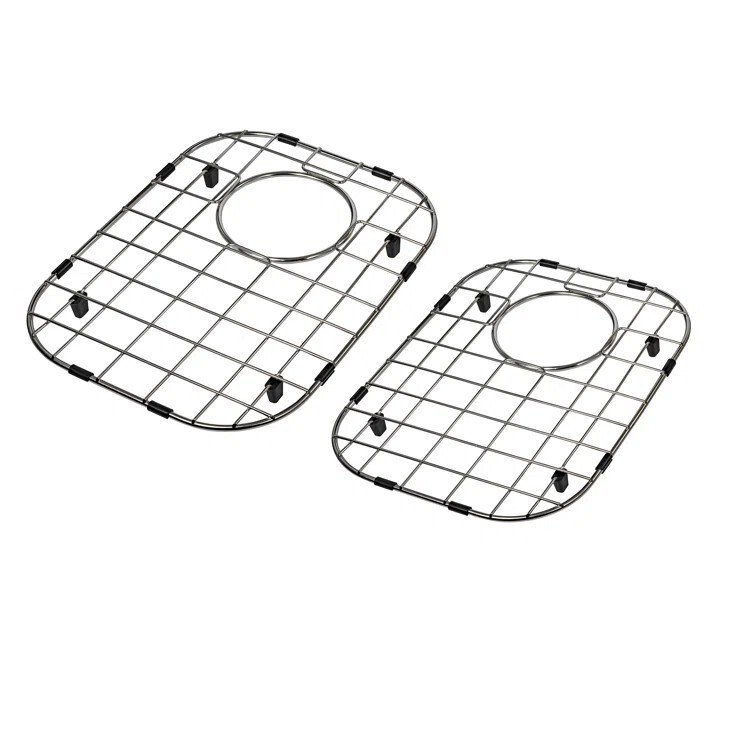 31" L x 20" W 60/40 Double Bowl Rectangular Undermount Kitchen Sink with Grid