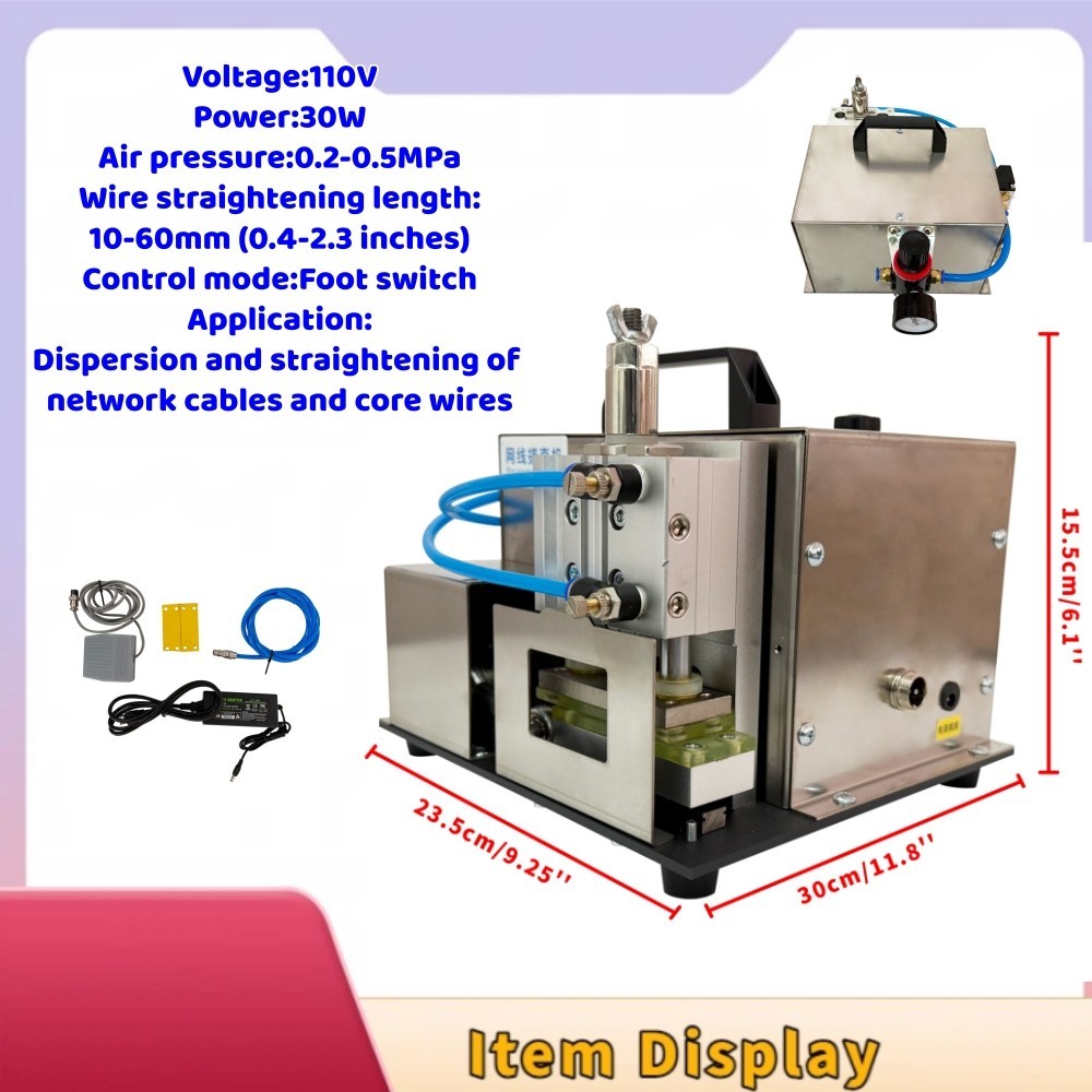Network Cable Straightening Machine Pneumatic Twisted Pair Wire Straightener