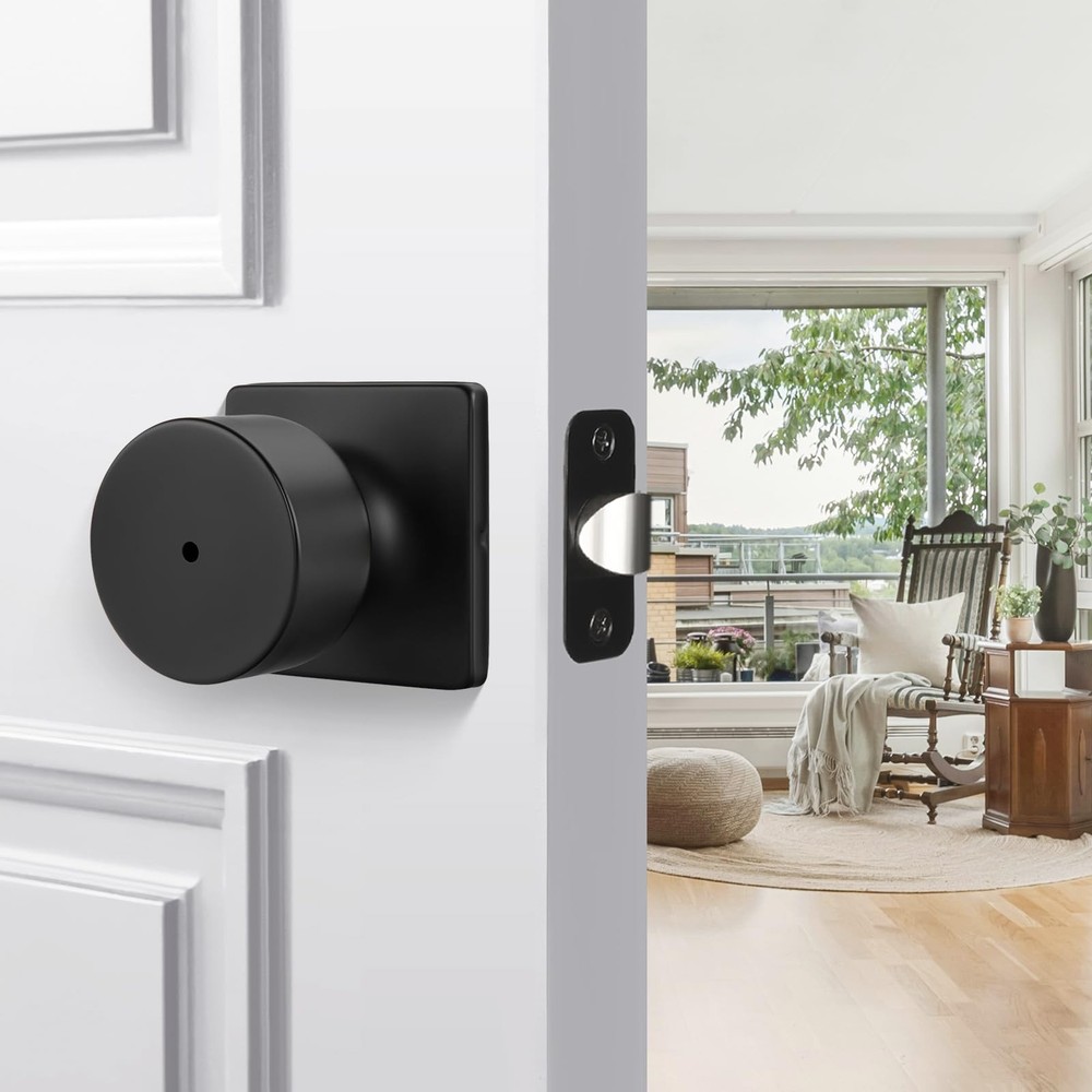 Goldenwarm Matte Black Door Knobs Interior, Privacy Bedroom 6,