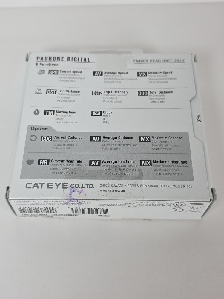 Cateye Computer CC-PA400B Padrone Digital Wireless Head Unit Only