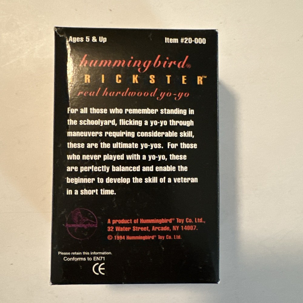 HUMMINGBIRD TRICKSTER YO-YO     NEW