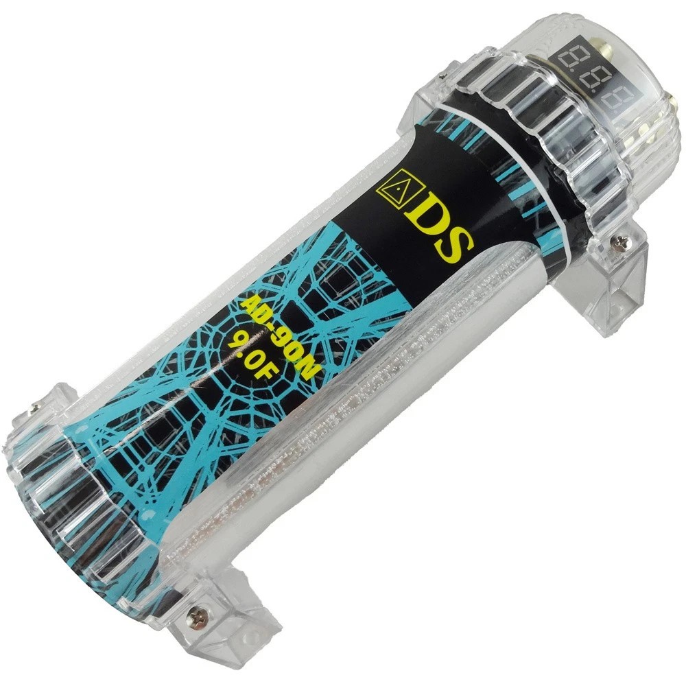 9.0 Farad Capacitor Car Audio Digital Voltage Power Amp Sub Modified LED light
