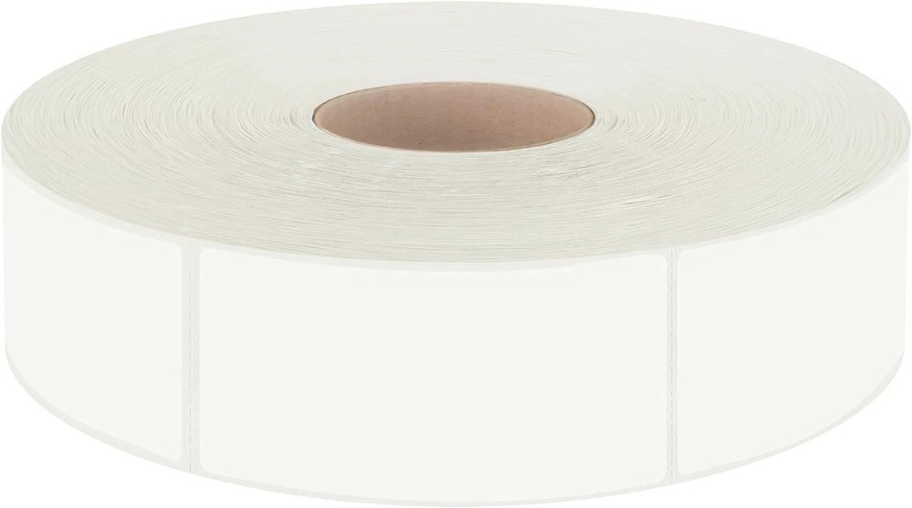 600 PCS Rectangular Stickers, Blank Write on Labels Self-Adhesive Roll White...
