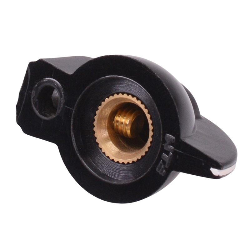 FC1662 Black Pointer Knob with White Marker 1/4" CLIFF